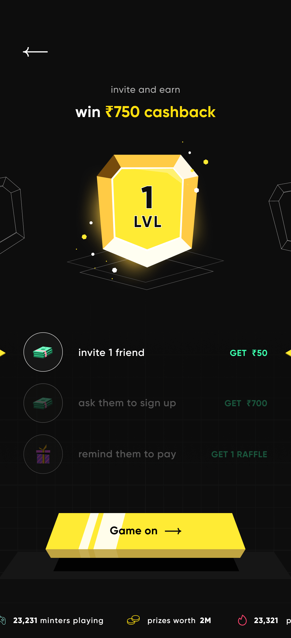 Mobile design of Referrals in CRED